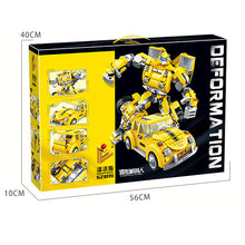 Load image into Gallery viewer, Deformation hornet warrior robot DIY assembly engineering blocks toys, children educational science learning toys, block brick kits STEM toys  #621019
