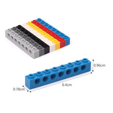 Load image into Gallery viewer, Technic Brick 1x8 with 7 holes, STEM toys Brick and Bricks &amp; Pieces, DIY assembly toys technic parts  #3702
